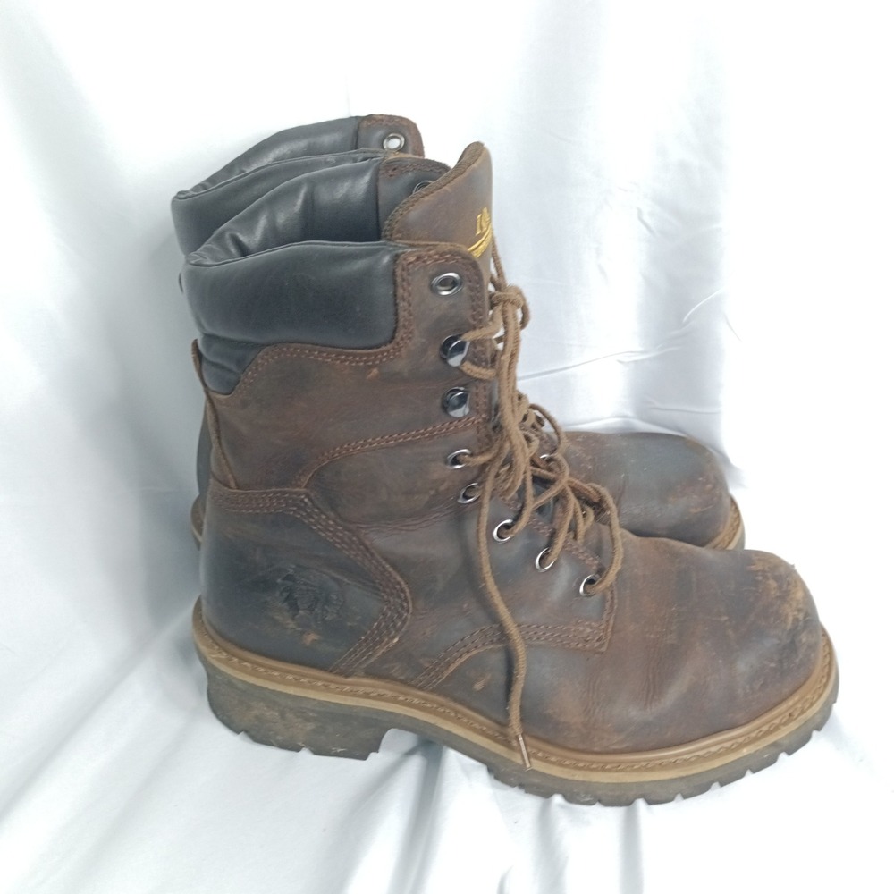 Chippewa IQ 55026 Mens 9.5 XW Brown Leather EH Safety Toe Work Boots s3